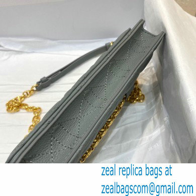 Dior Caro Belt Pouch with Chain Bag Gray 2021