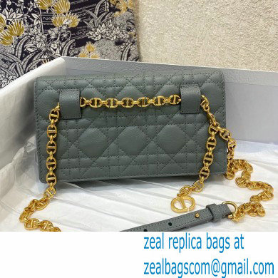 Dior Caro Belt Pouch with Chain Bag Gray 2021