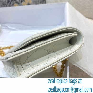 Dior Caro Belt Pouch with Chain Bag White 2021 - Click Image to Close