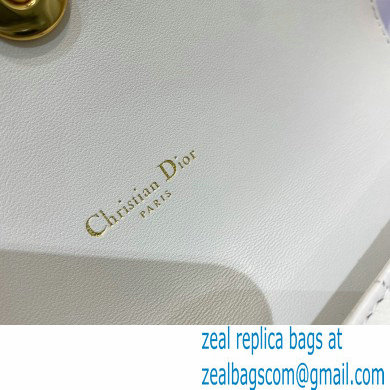 Dior Caro Belt Pouch with Chain Bag White 2021