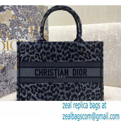 Dior Small Book Tote Bag in Gray Mizza Embroidery 2021