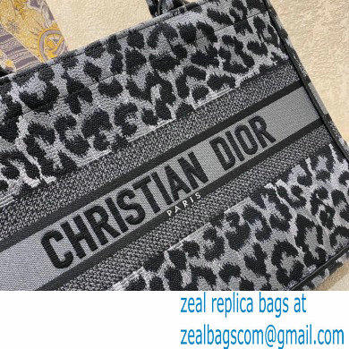 Dior Small Book Tote Bag in Gray Mizza Embroidery 2021