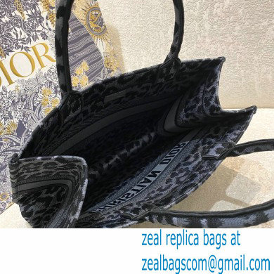 Dior Small Book Tote Bag in Gray Mizza Embroidery 2021