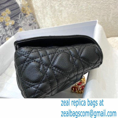 Dior Small Caro Dioramour Bag Black with Heart Motif 2021