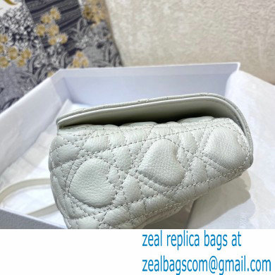 Dior Small Caro Dioramour Bag White with Heart Motif 2021 - Click Image to Close