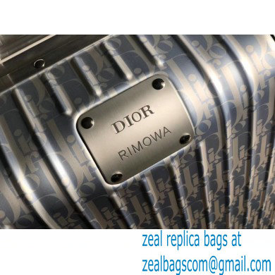 Dior x Rimowa BLUE Dior Oblique Aluminum CABIN SUITCASE - Click Image to Close