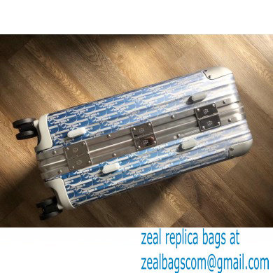 Dior x Rimowa BLUE Dior Oblique Aluminum CABIN SUITCASE - Click Image to Close