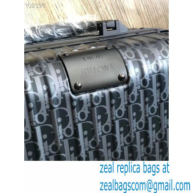 Dior x Rimowa Black Dior Oblique Aluminum CABIN SUITCASE - Click Image to Close