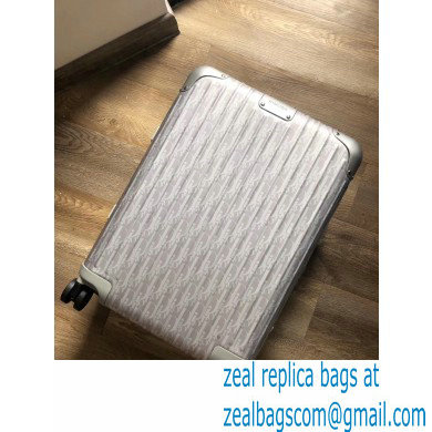 Dior x Rimowa GRAY Dior Oblique Aluminum CABIN SUITCASE