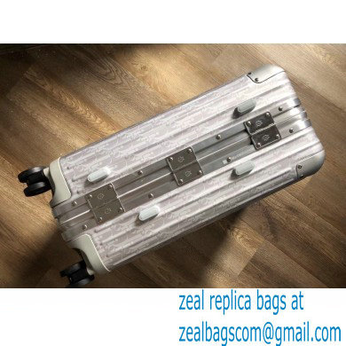 Dior x Rimowa GRAY Dior Oblique Aluminum CABIN SUITCASE