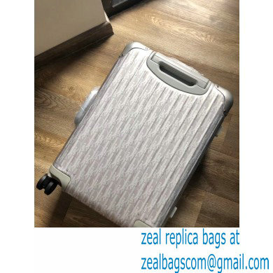 Dior x Rimowa GRAY Dior Oblique Aluminum CABIN SUITCASE