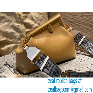 Fendi First Medium Leather Bag Apricot 2021