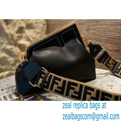 Fendi First Medium Leather Bag Black 2021