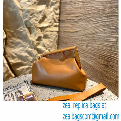 Fendi First Medium Leather Bag Brown 2021