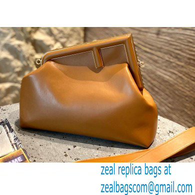 Fendi First Medium Leather Bag Brown 2021