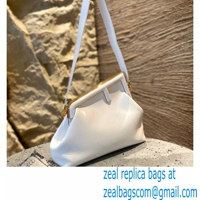 Fendi First Medium Leather Bag White 2021