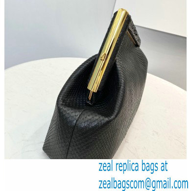 Fendi First Medium Python Leather Bag Black 2021