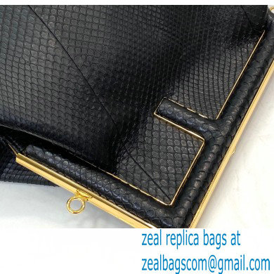 Fendi First Medium Python Leather Bag Black 2021