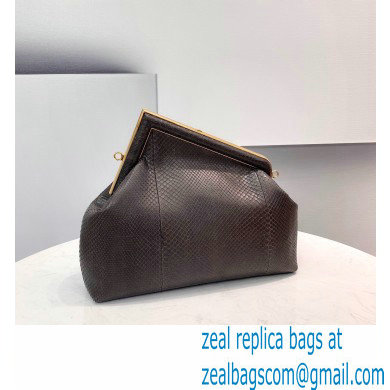 Fendi First Medium Python Leather Bag Coffee 2021