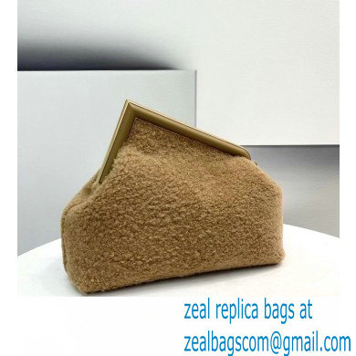 Fendi First Medium Sheepskin Bag Apricot 2021 - Click Image to Close
