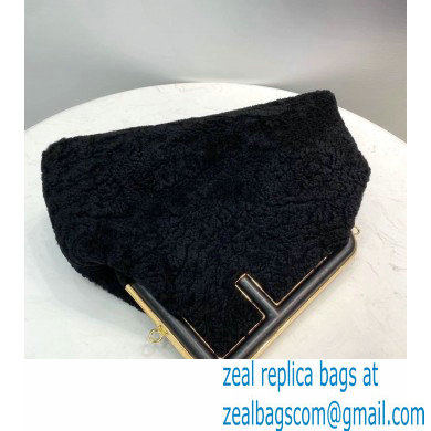 Fendi First Medium Sheepskin Bag Black 2021 - Click Image to Close