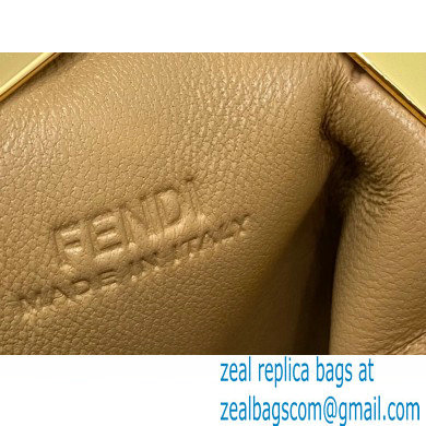 Fendi First Nano Leather Bag Charm Apricot 2021