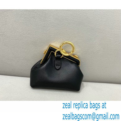 Fendi First Nano Leather Bag Charm Black 2021 - Click Image to Close