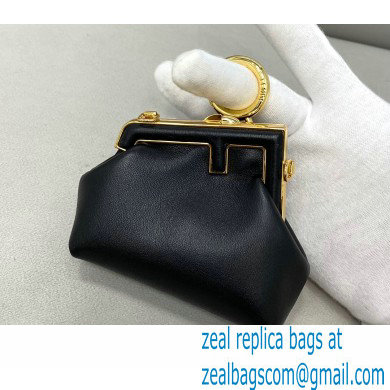 Fendi First Nano Leather Bag Charm Black 2021