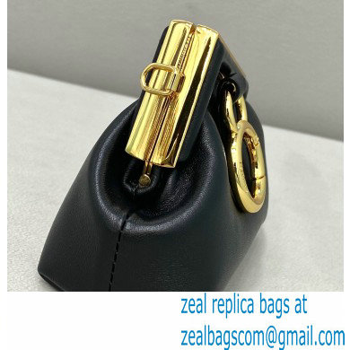 Fendi First Nano Leather Bag Charm Black 2021