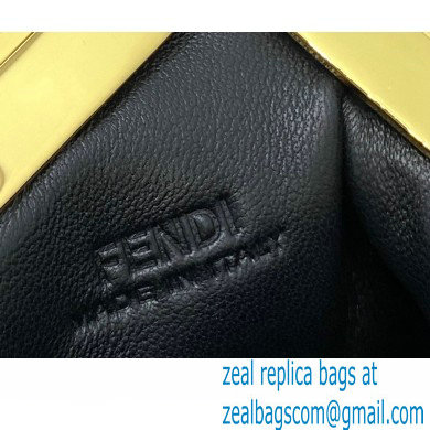 Fendi First Nano Leather Bag Charm Black 2021