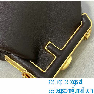 Fendi First Nano Leather Bag Charm Coffee 2021