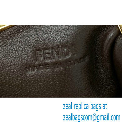 Fendi First Nano Leather Bag Charm Coffee 2021