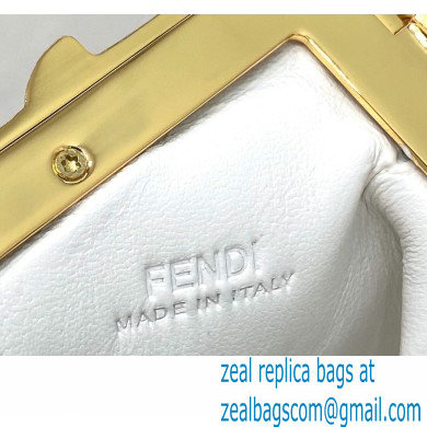 Fendi First Nano Leather Bag Charm White 2021 - Click Image to Close
