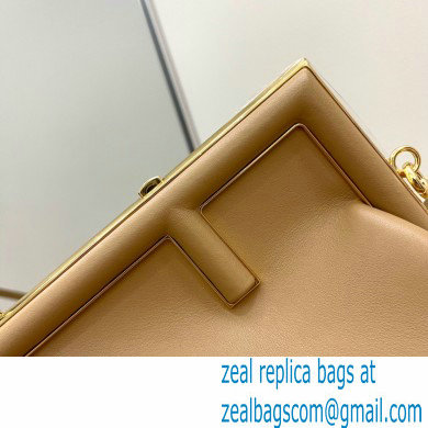 Fendi First Small Leather Bag Apricot 2021 - Click Image to Close