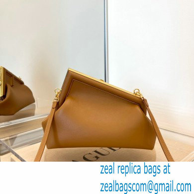 Fendi First Small Leather Bag Brown 2021