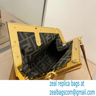 Fendi First Small Leather Bag Brown 2021