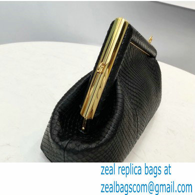 Fendi First Small Python Leather Bag Black 2021 - Click Image to Close
