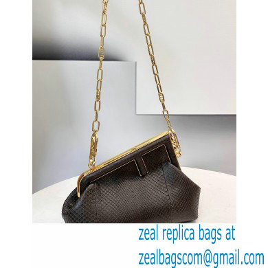 Fendi First Small Python Leather Bag Coffee 2021