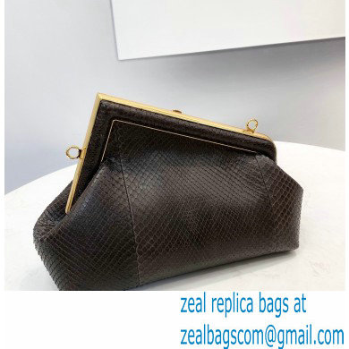 Fendi First Small Python Leather Bag Coffee 2021