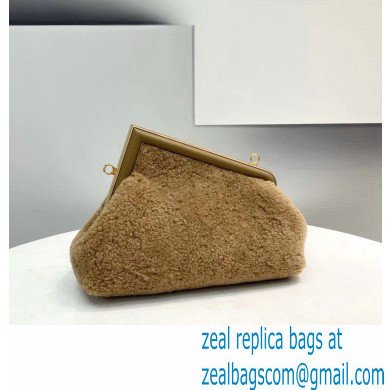 Fendi First Small Sheepskin Bag Apricot 2021 - Click Image to Close