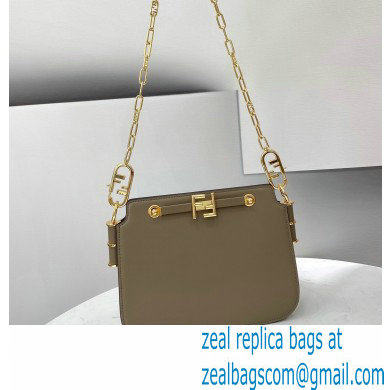 Fendi Touch Leather Bag Gray 2021 - Click Image to Close