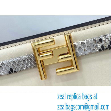 Fendi Touch Leather Bag White/Python 2021