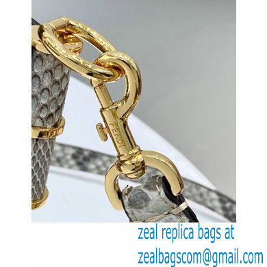 Fendi Touch Leather Bag White/Python 2021 - Click Image to Close