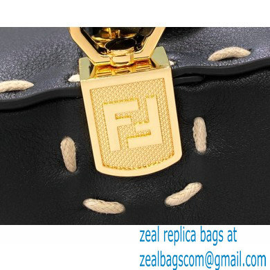 Fendi Triangle Leather Shoulder Bag Black 2021 - Click Image to Close