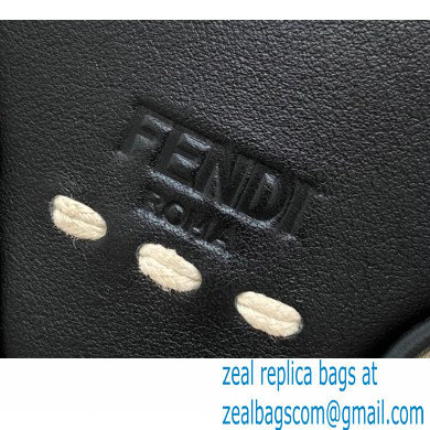 Fendi Triangle Leather Shoulder Bag Black 2021