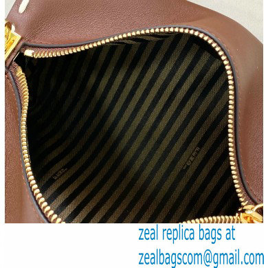 Fendi Triangle Leather Shoulder Bag Brown 2021 - Click Image to Close