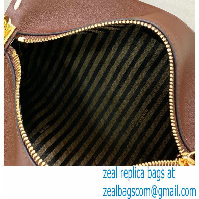 Fendi Triangle Leather Shoulder Bag Brown 2021