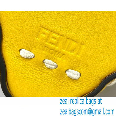 Fendi Triangle Leather Shoulder Bag Yellow 2021