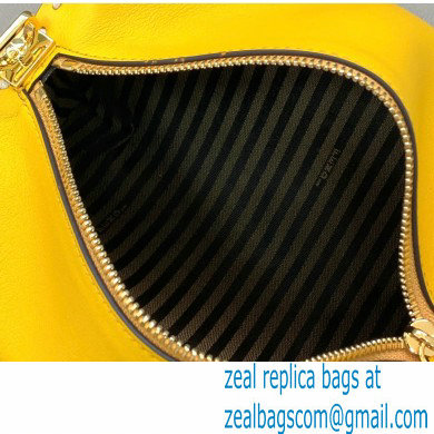 Fendi Triangle Leather Shoulder Bag Yellow 2021