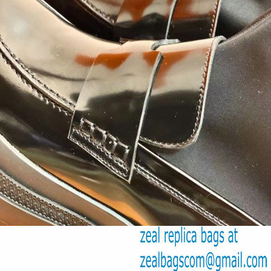 Hermes Heel Brushed Leather Ankle Boots Black Handmade